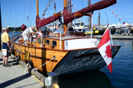 Stern view of Wildwood at the Victoria Classic Boat Festival.